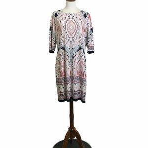 Isabel Nina Dress Paisley Flocked Shift Dress